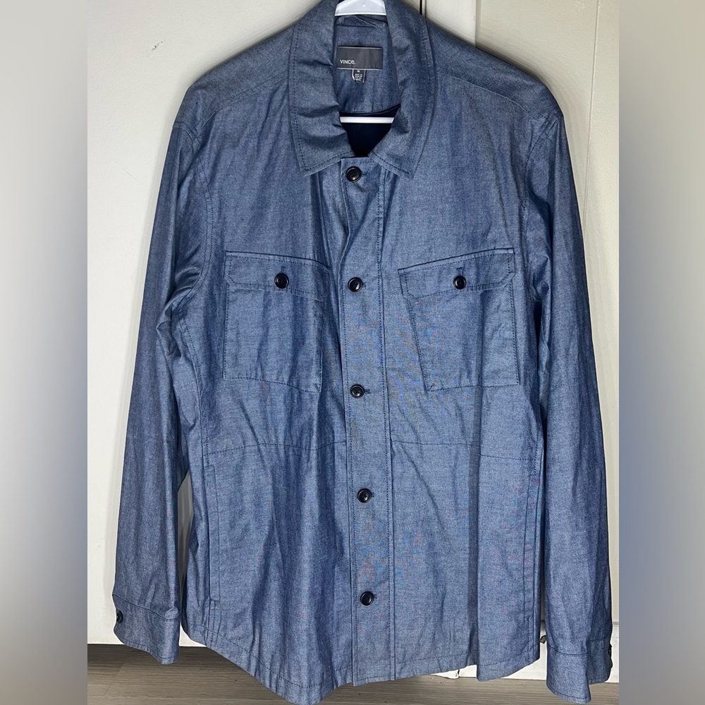 Vince Blue Button-Up Jacket